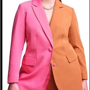 NWT ELOQUII Two-Tone Pink and Orange Women's Blazer